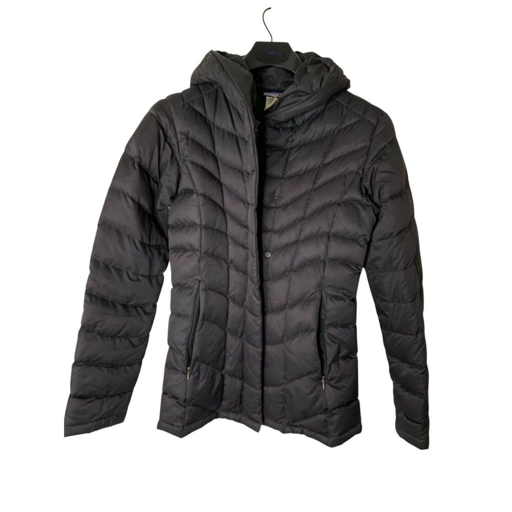 Patagonia Downtown loft jacket down quilted puffer coat black women small 28600